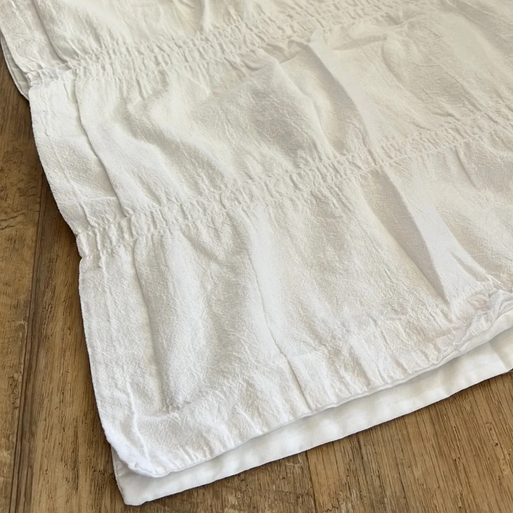 SINGLE Threshold Seersukcer White King Sham